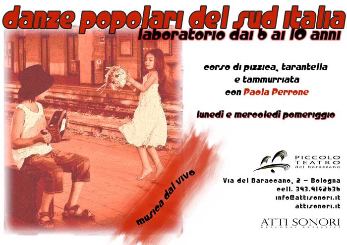 Danze popolari del Sud Italia - laboratorio dai 6 ai 10 anni
